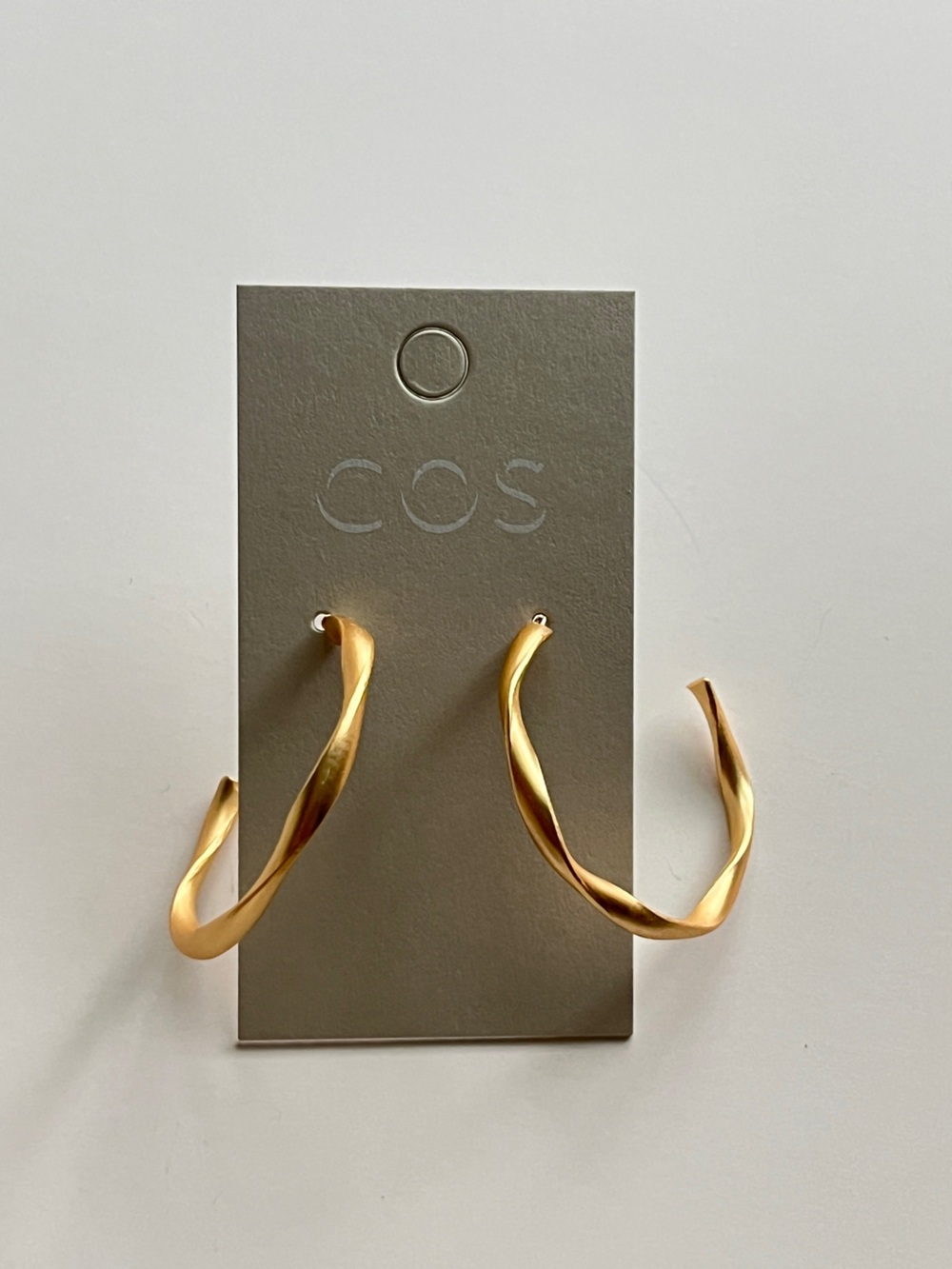 COS Gold Twisted Hoop Earrings